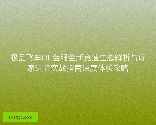 极品飞车OL台服全新竞速生态解析与玩家进阶实战指南深度体验攻略